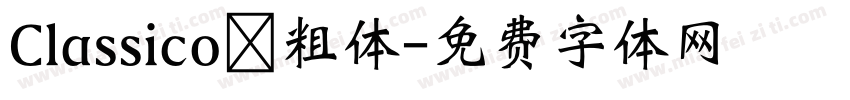 Classico 粗体字体转换